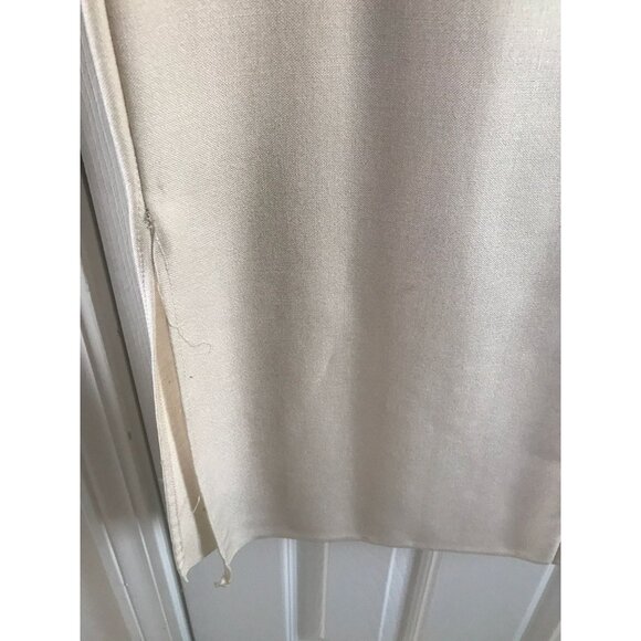 Vtg Orange Blue Pink Floral Beige Dress Sleeveless Sheath White Pearl Beads - Picture 7 of 10